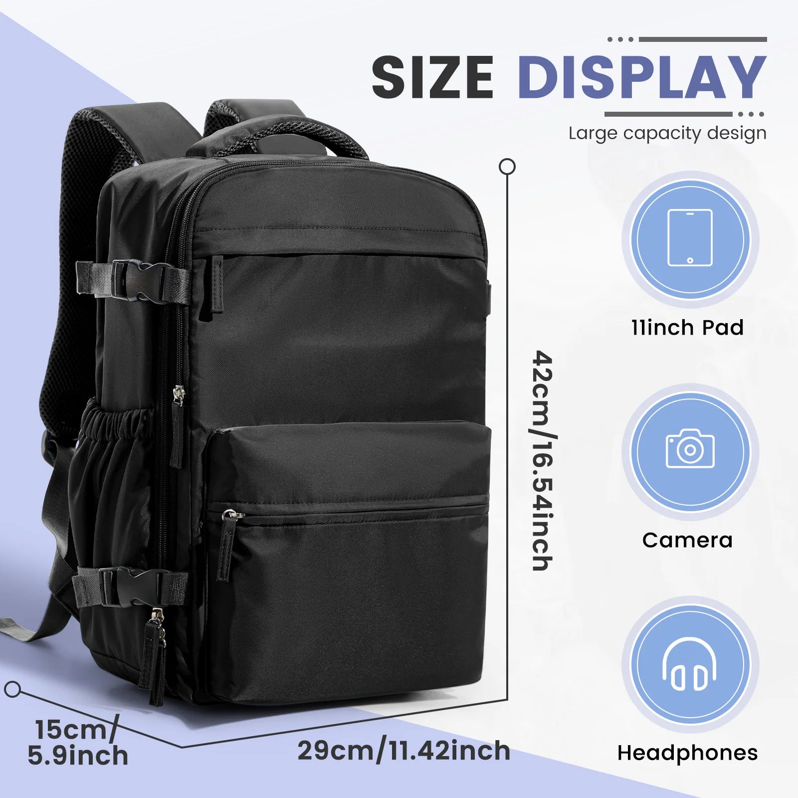 Ryanair 40x30x20 Cabin Bag Men Air Vacuum Compression Backpack Hand Luggage Laptop Backpack,42x29x15 Vacuum Clothing Storage Bag