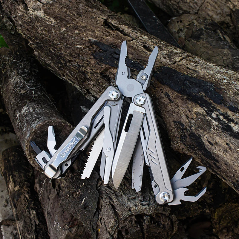 BHBT Titanium Alloy Multitool Pliers 20 In 1 EDC Outdoor Camping Survival Multi functional Tool Pliers Multi Tool
