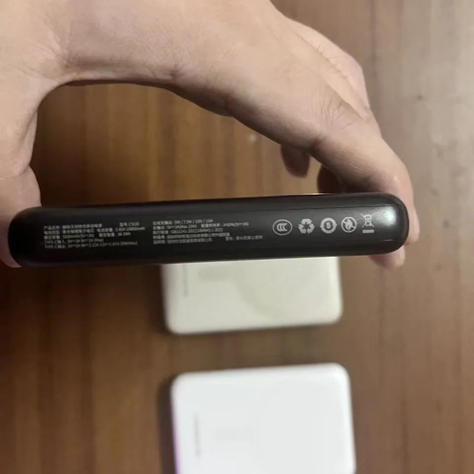 【CCC 3C zertifiziert】10000mAh Magnetische kabellose Powerbank PD20W Schnellladung für iPhone Samsung Xiaomi Typ-C Externer Akku