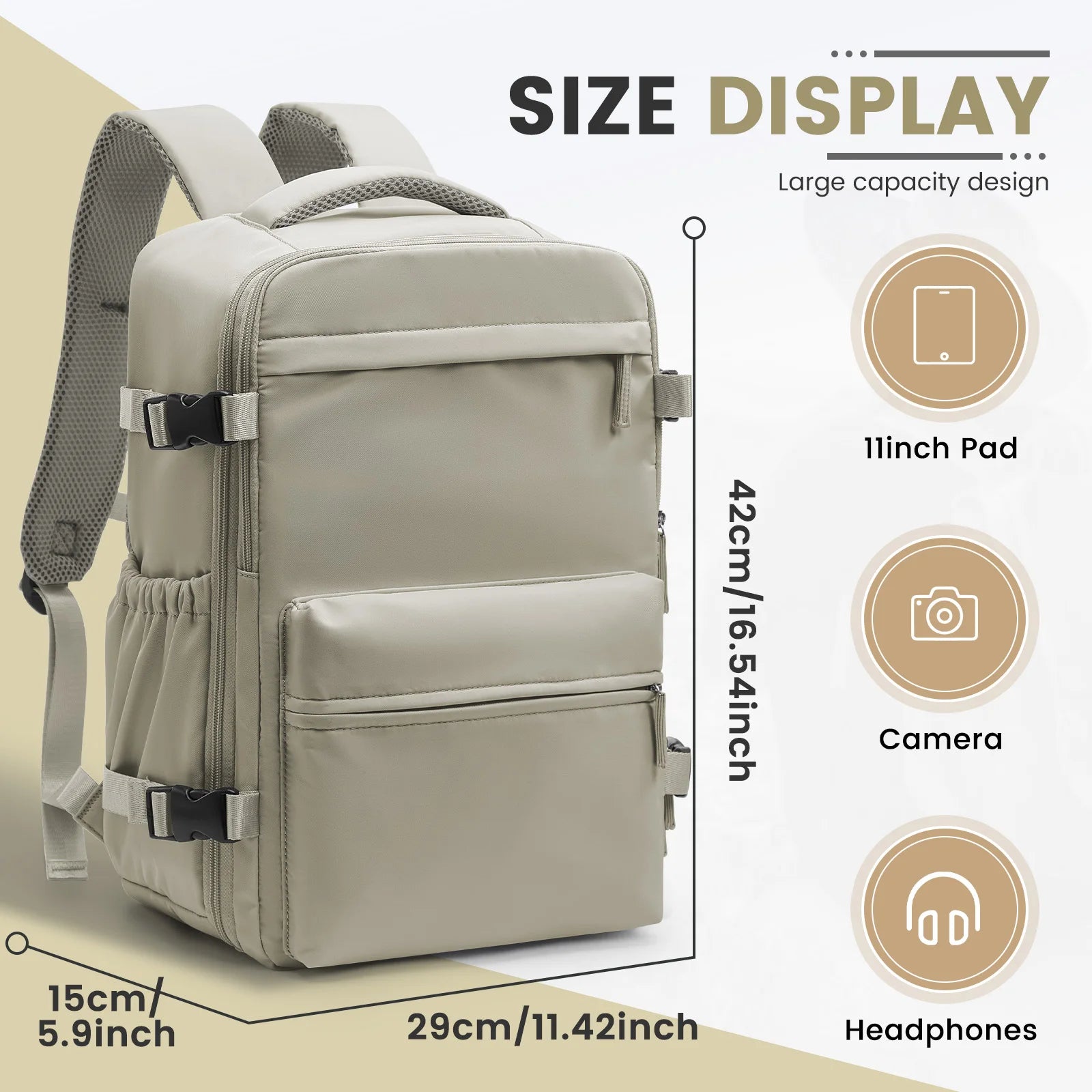 Ryanair 40x30x20 Cabin Bag Men Air Vacuum Compression Backpack Hand Luggage Laptop Backpack,42x29x15 Vacuum Clothing Storage Bag