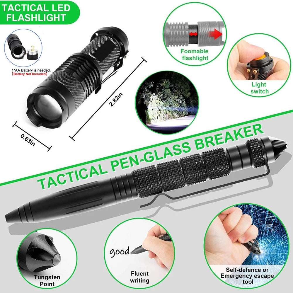 Professionelles Auto-Überlebens-Erste-Hilfe-Kit Outdoor Camping Wandern Erste-Hilfe-Kit Notfallausrüstung Outdoor SOS Wildnisabenteuer