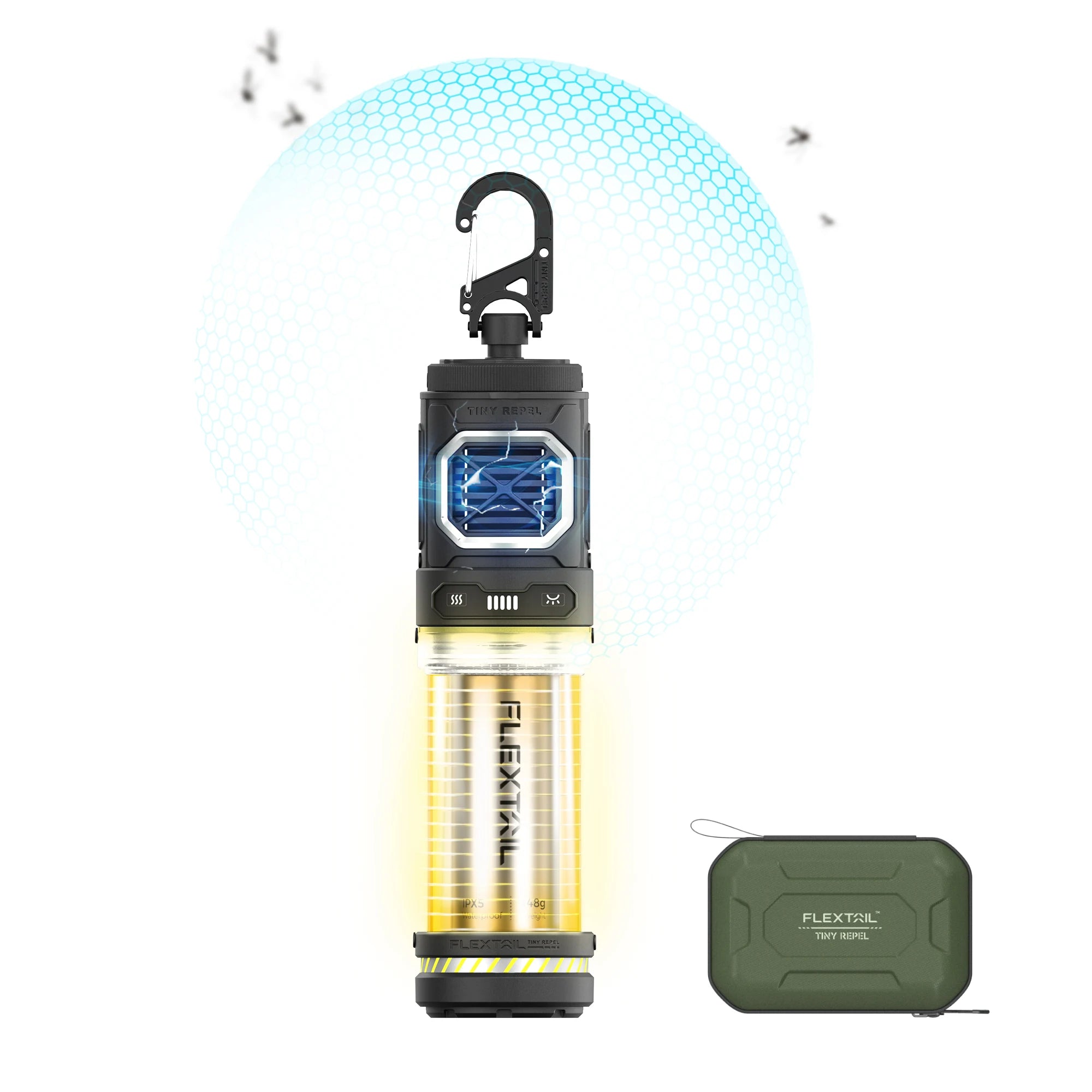 FLEXTAILGEAR TINY REPEL Mosquito Repellent & Lamp Lightweight Outdoor Gadget With Rechargeable 4800mAh Battery for Camping