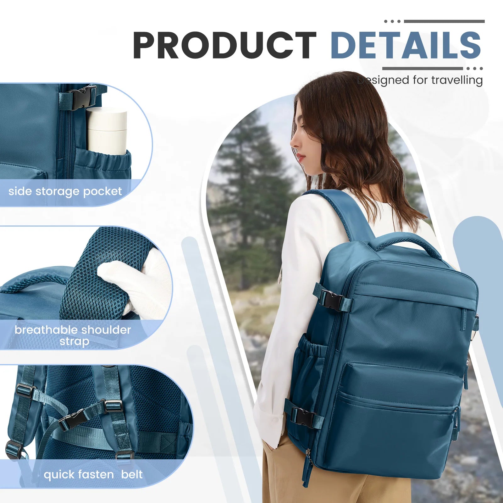 Ryanair 40x30x20 Cabin Bag Men Air Vacuum Compression Backpack Hand Luggage Laptop Backpack,42x29x15 Vacuum Clothing Storage Bag