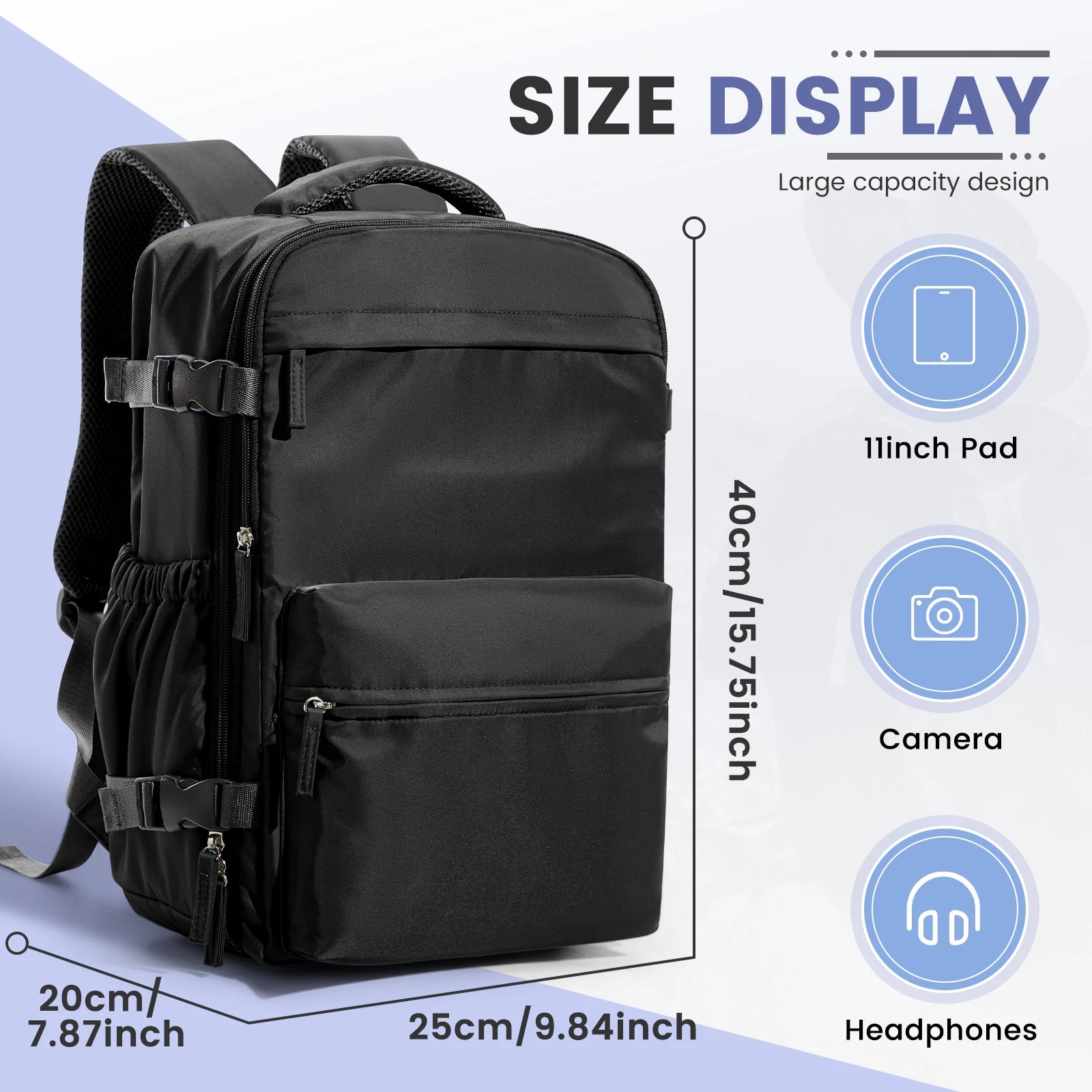 Ryanair 40x30x20 Cabin Bag Men Air Vacuum Compression Backpack Hand Luggage Laptop Backpack,42x29x15 Vacuum Clothing Storage Bag