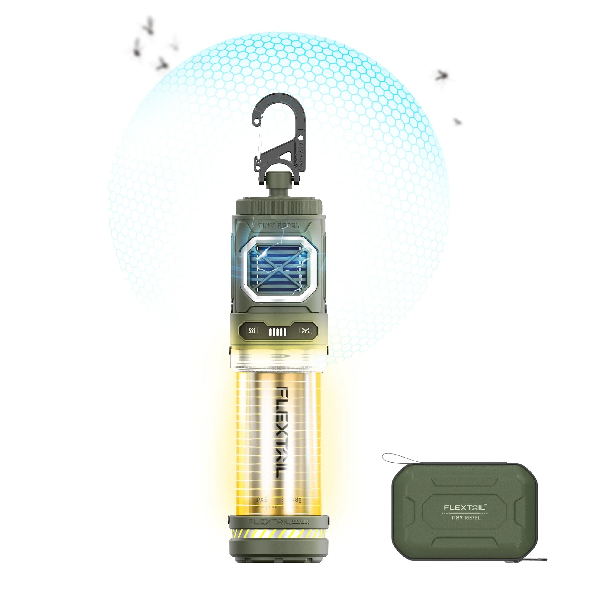 FLEXTAILGEAR TINY REPEL Mosquito Repellent & Lamp Lightweight Outdoor Gadget With Rechargeable 4800mAh Battery for Camping