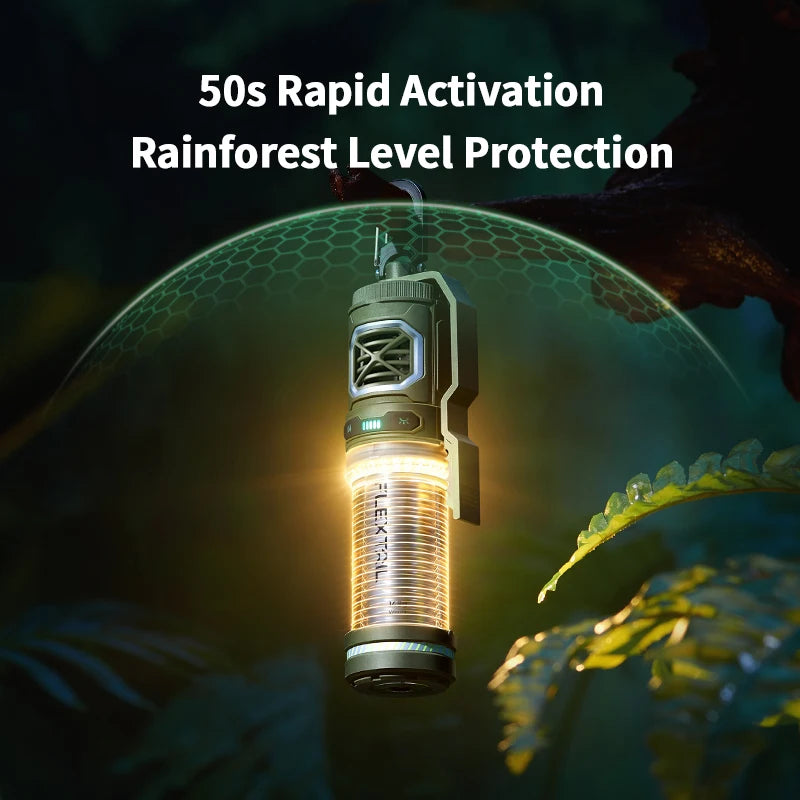 FLEXTAILGEAR TINY REPEL Mosquito Repellent & Lamp Lightweight Outdoor Gadget With Rechargeable 4800mAh Battery for Camping