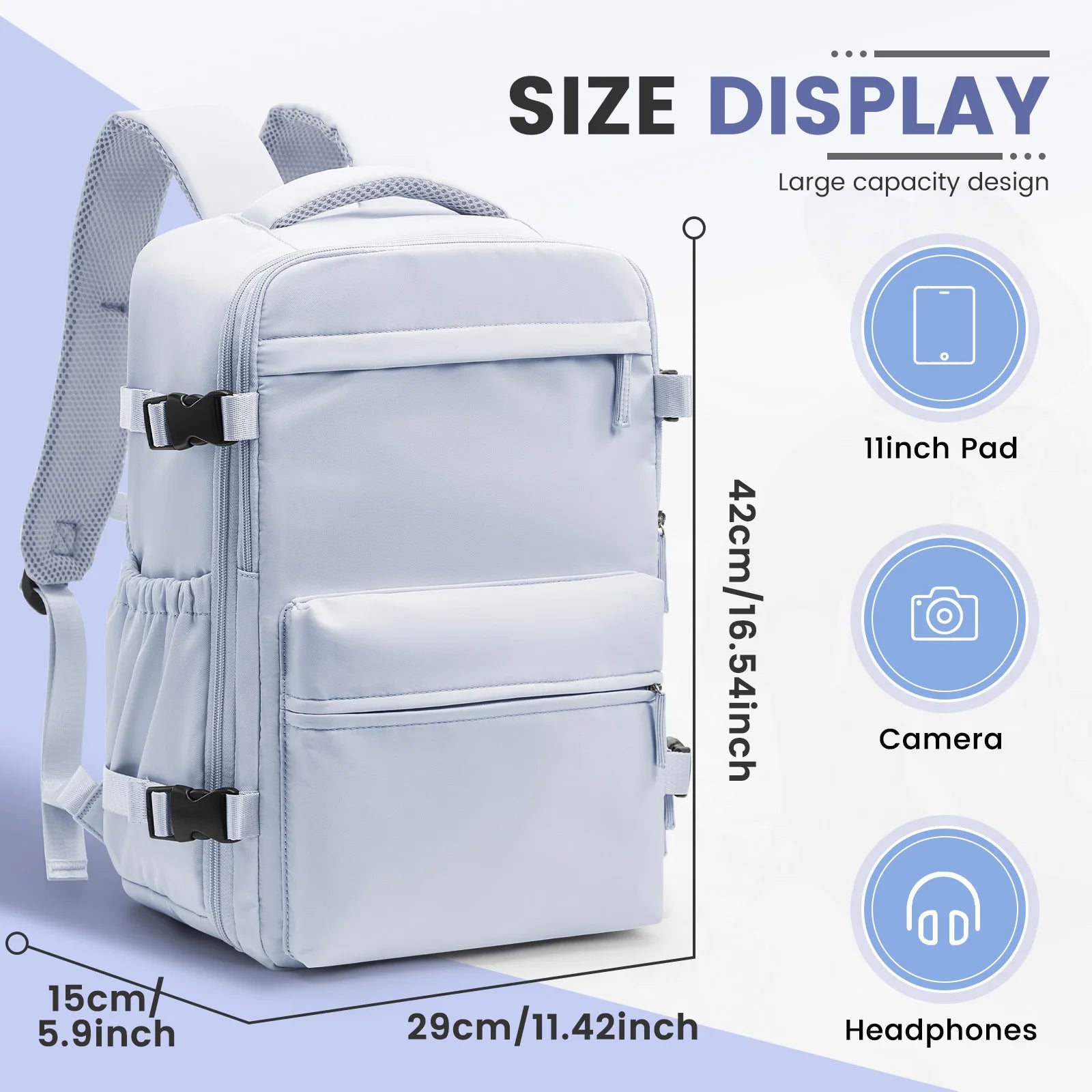 Ryanair 40x30x20 Cabin Bag Men Air Vacuum Compression Backpack Hand Luggage Laptop Backpack,42x29x15 Vacuum Clothing Storage Bag