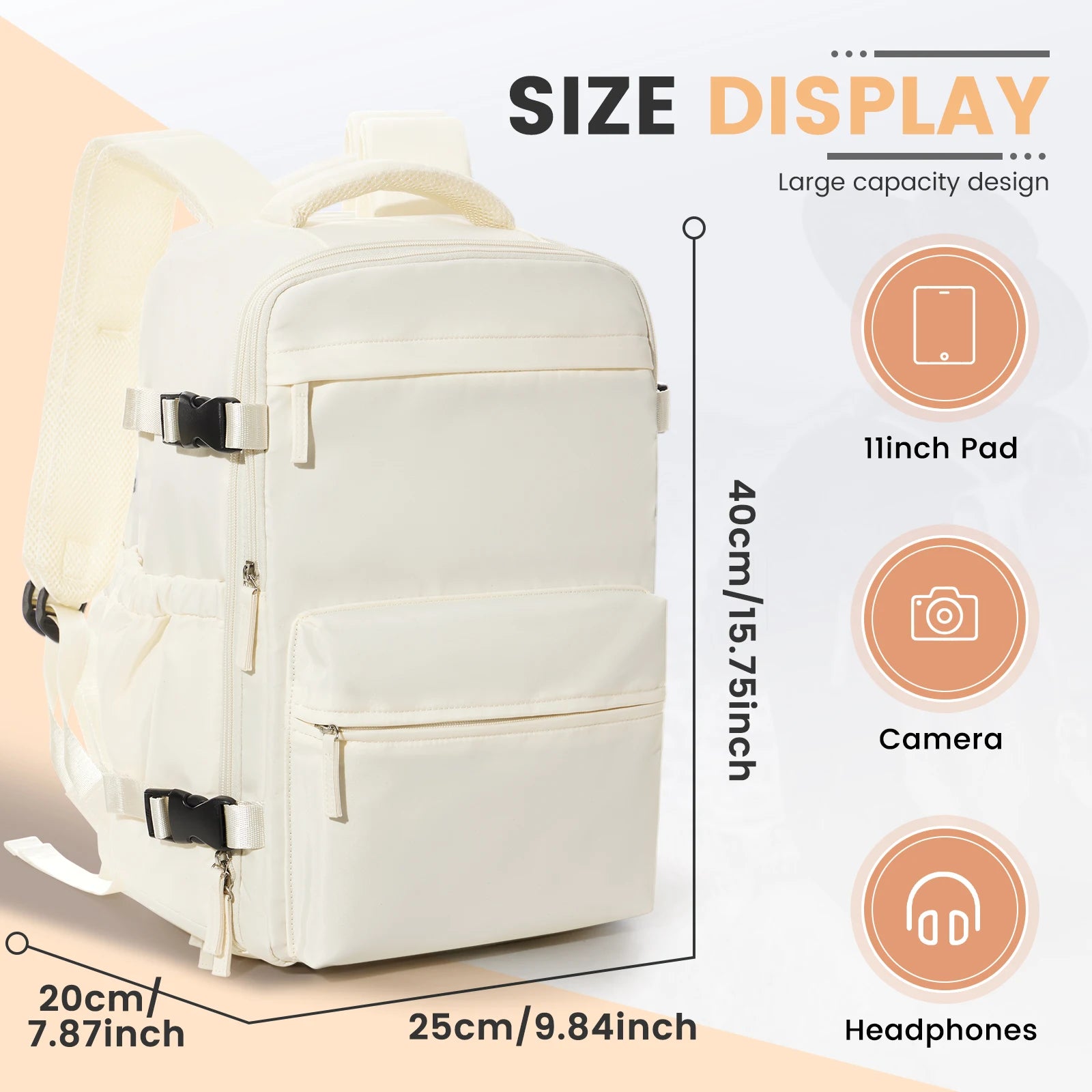 Ryanair 40x30x20 Cabin Bag Men Air Vacuum Compression Backpack Hand Luggage Laptop Backpack,42x29x15 Vacuum Clothing Storage Bag